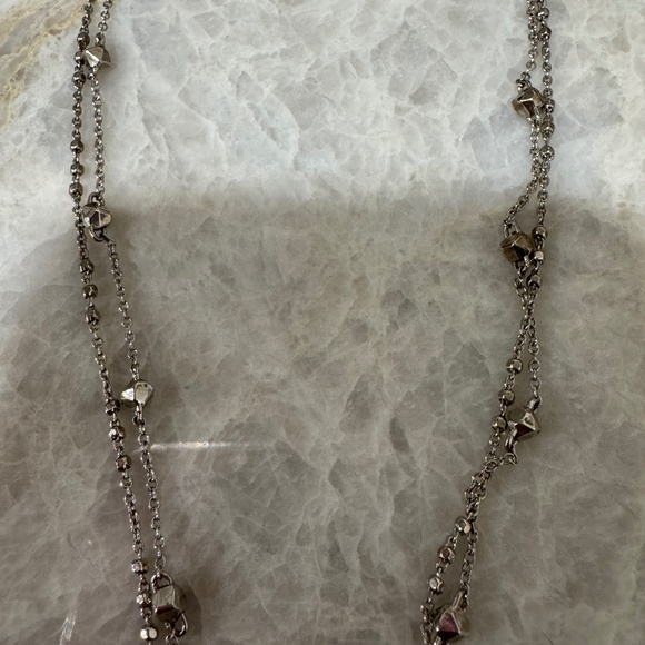 Kendra Scott Ari Heart Multi Strand Necklace Silver - Picture 5 of 7